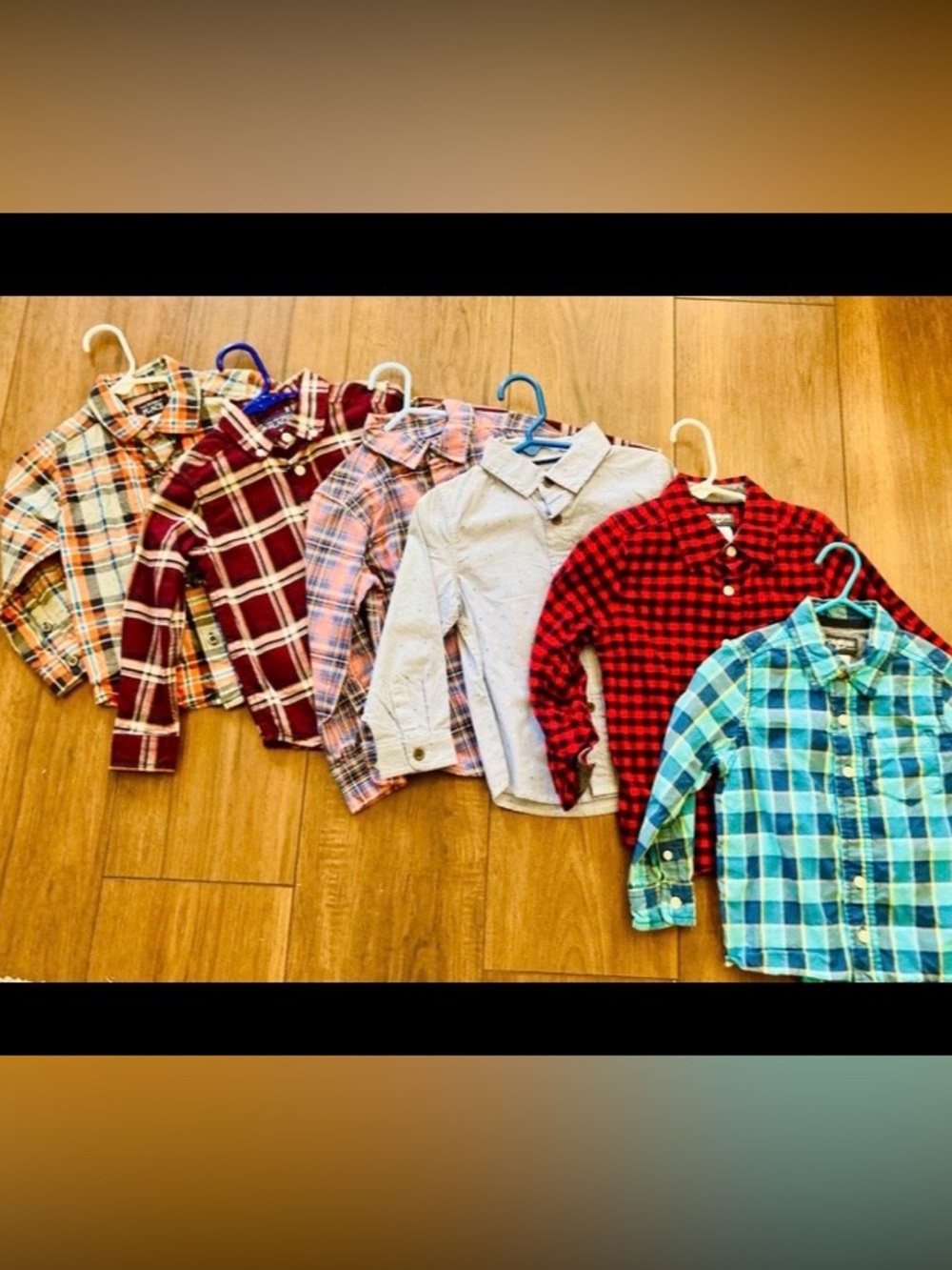 Kids Plaid & Solid Button-Down Shirt Bundle Size 3t Name brand